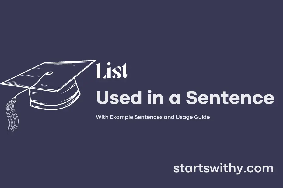 sentence with List
