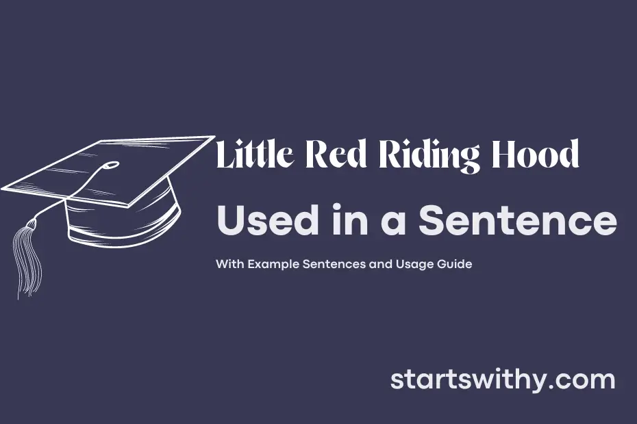 sentence with Little Red Riding Hood
