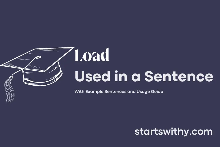 sentence with Load