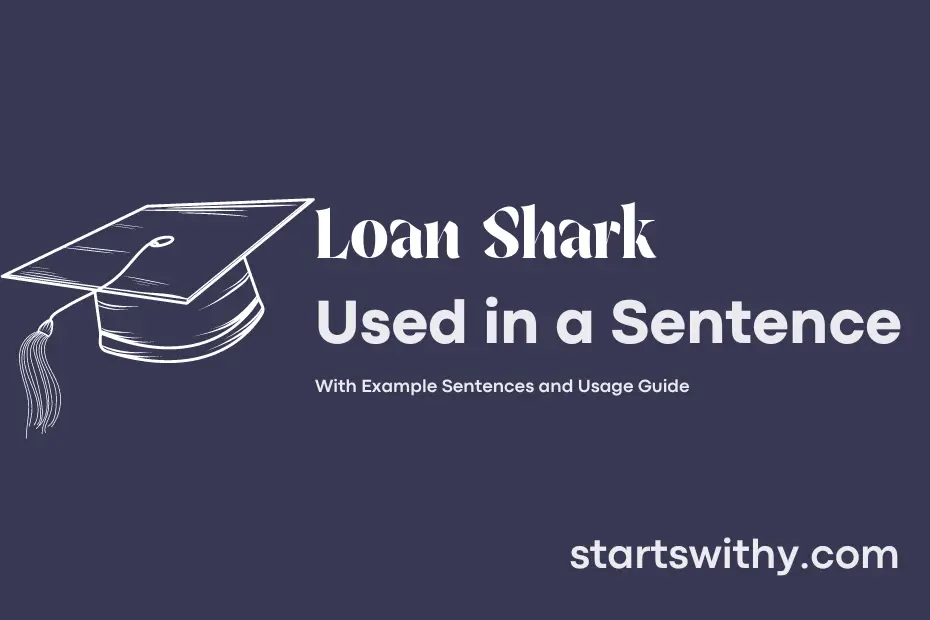 sentence with Loan Shark