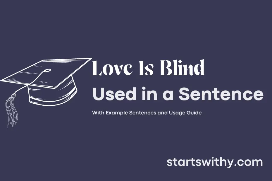 sentence with Love Is Blind