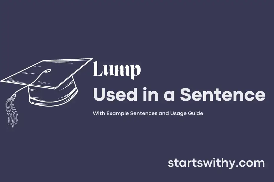 sentence with Lump