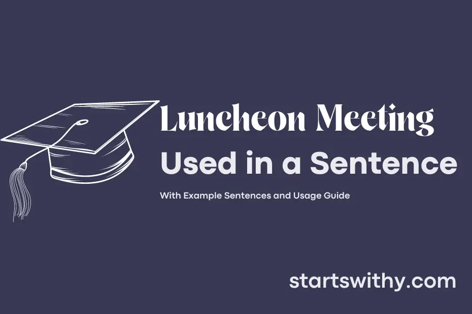 sentence with Luncheon Meeting
