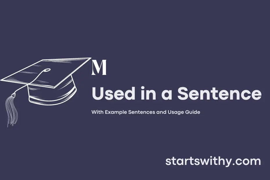 sentence with M