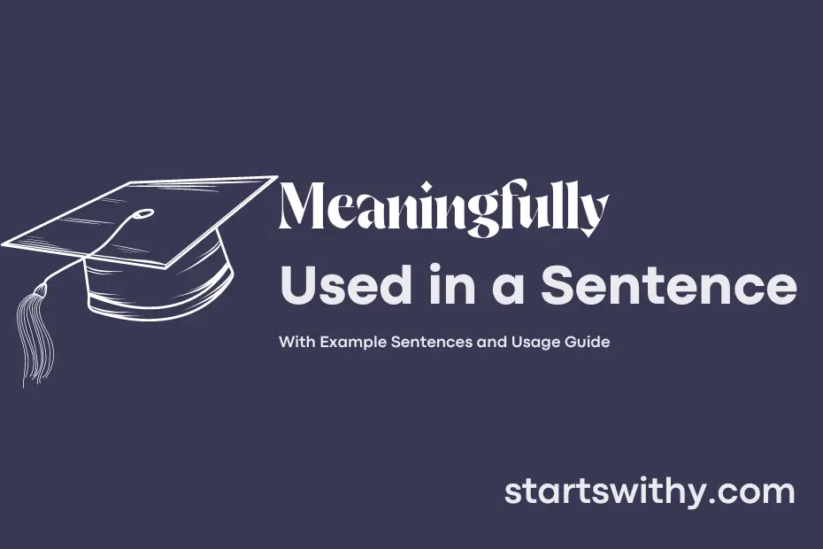 Sentence with Meaningfully