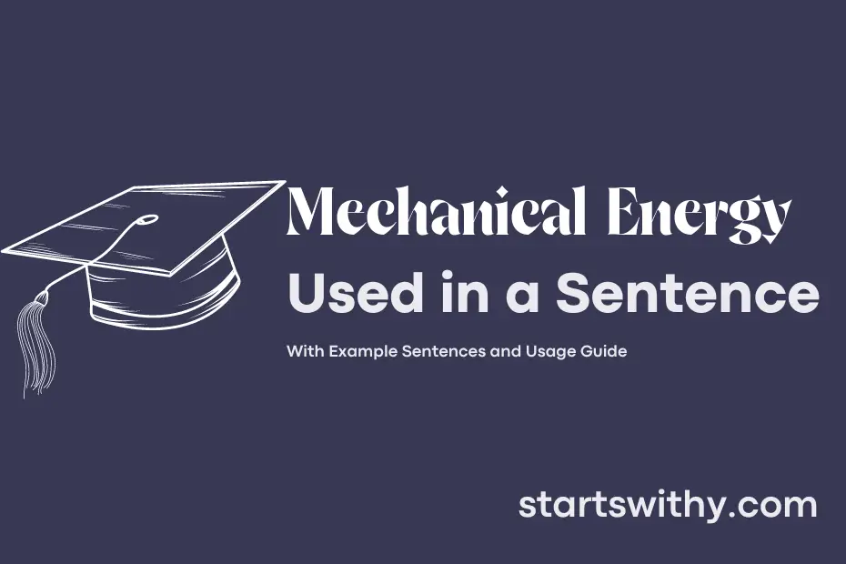 Sentence with Mechanical Energy