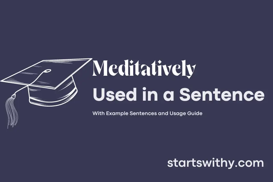 Sentence with Meditatively