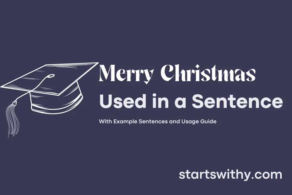 Sentence with Merry Christmas