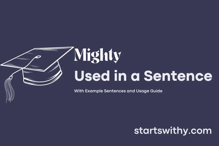 Sentence with Mighty