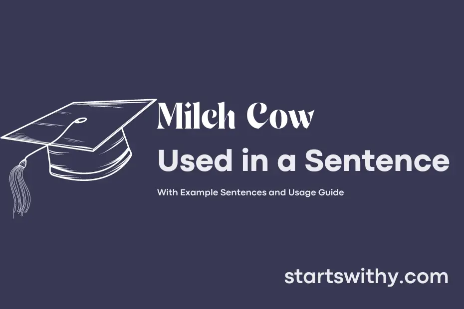 Sentence with Milch Cow