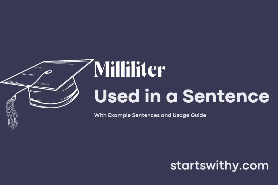 Sentence with Milliliter