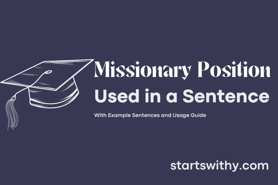 Sentence with Missionary Position
