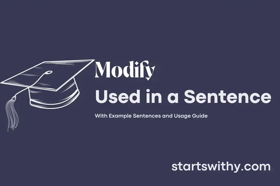Sentence with Modify