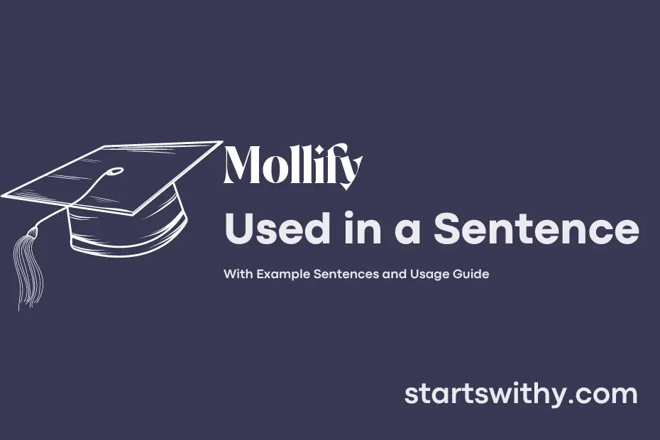Sentence with Mollify