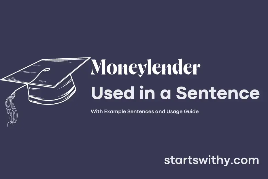 Sentence with Moneylender