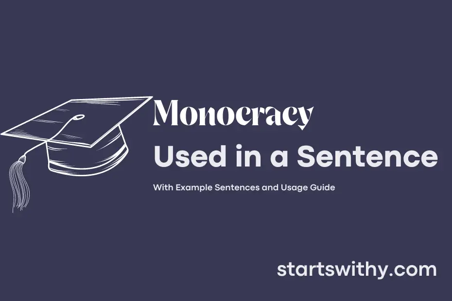 Sentence with Monocracy
