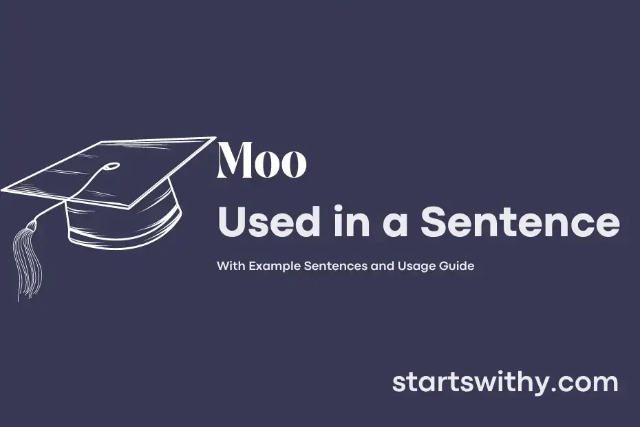 Sentence with Moo