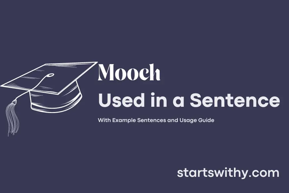Sentence with Mooch