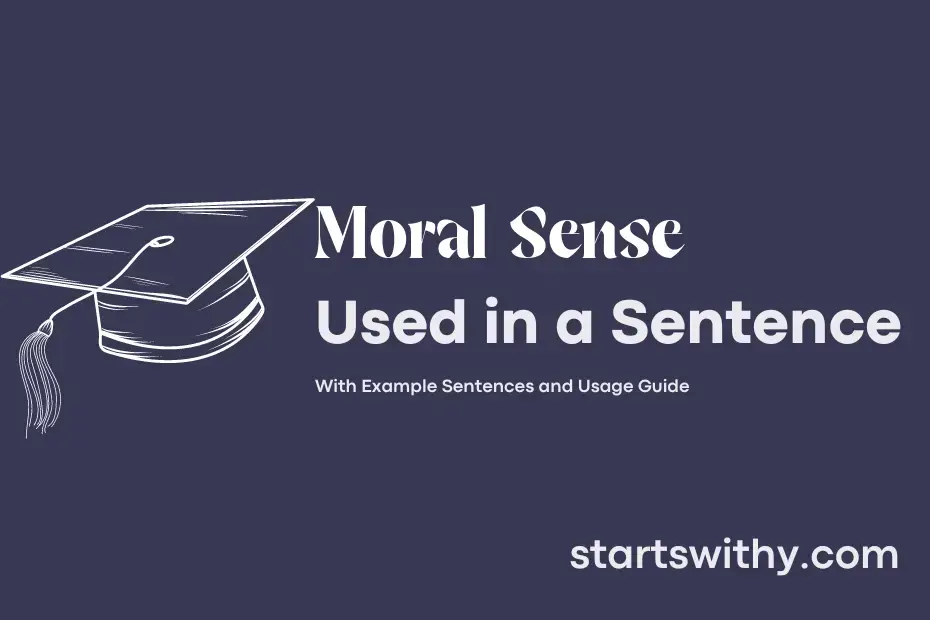 Sentence with Moral Sense