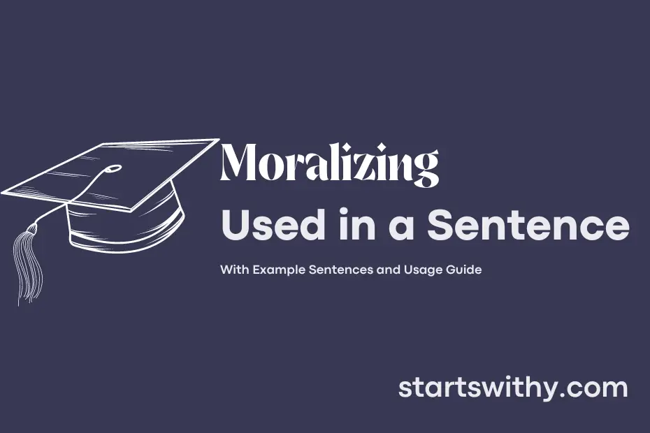 Sentence with Moralizing