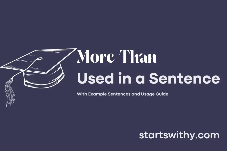Sentence with More Than