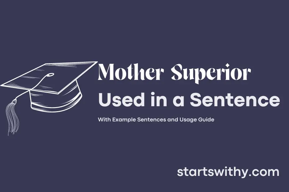 Sentence with Mother Superior