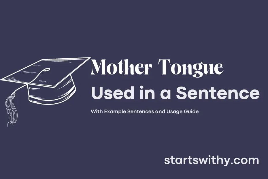 Sentence with Mother Tongue