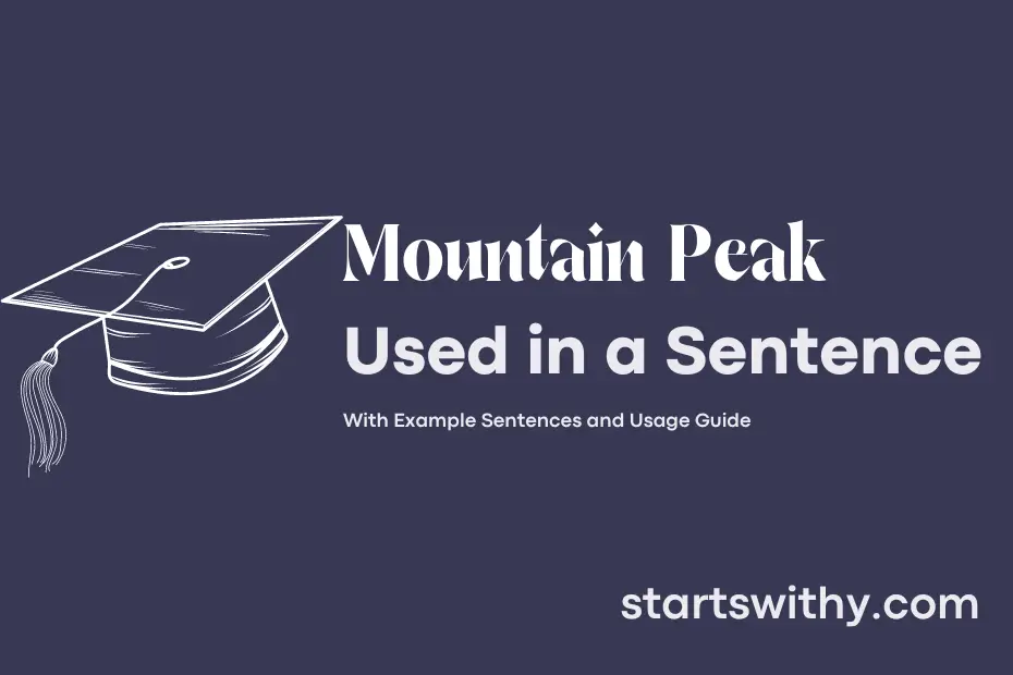 Sentence with Mountain Peak