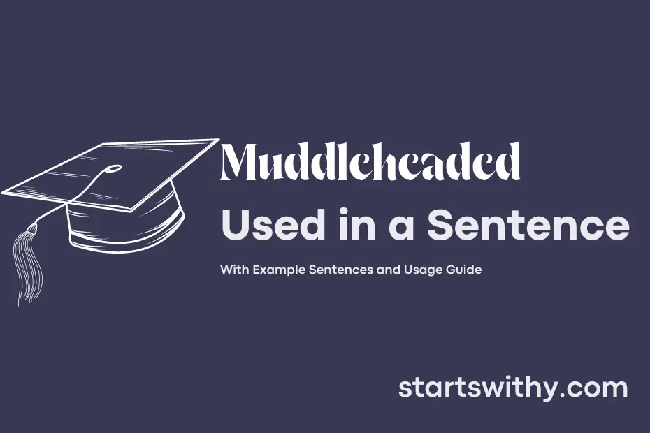 Sentence with Muddleheaded