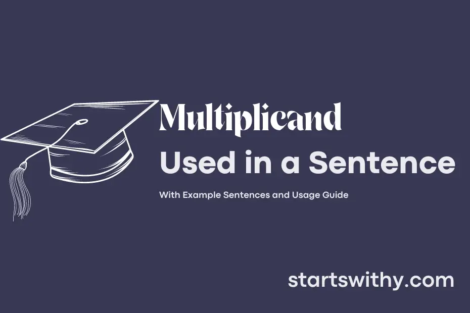Sentence with Multiplicand