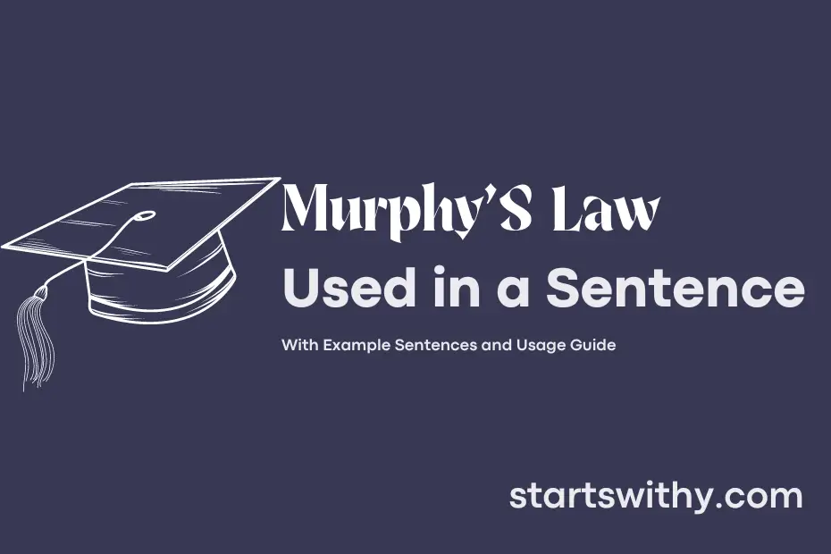 Sentence with Murphy'S Law