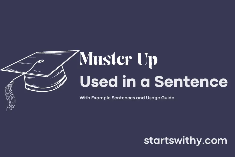 Sentence with Muster Up