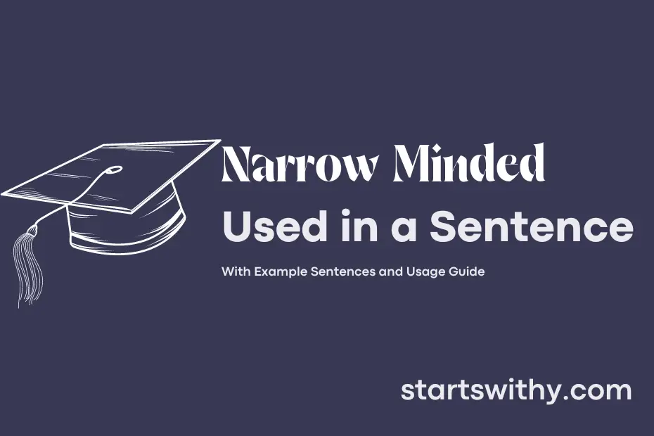 Sentence with Narrow Minded