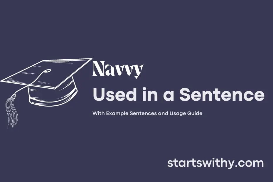 Sentence with Navvy