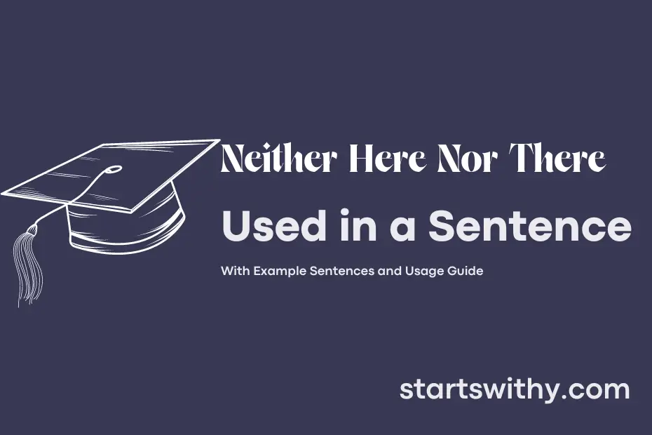 Sentence with Neither Here Nor There