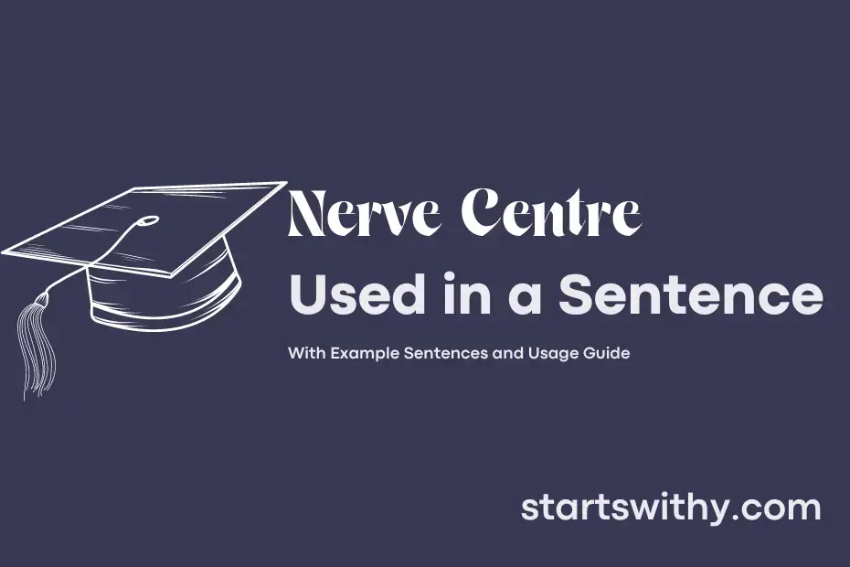 Sentence with Nerve Centre