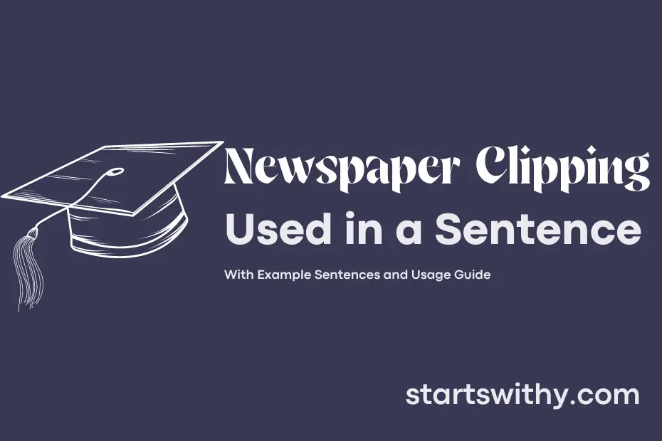 Sentence with Newspaper Clipping