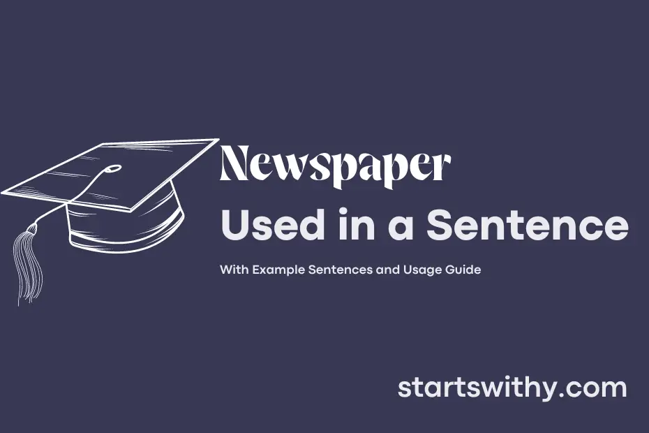 Sentence with Newspaper