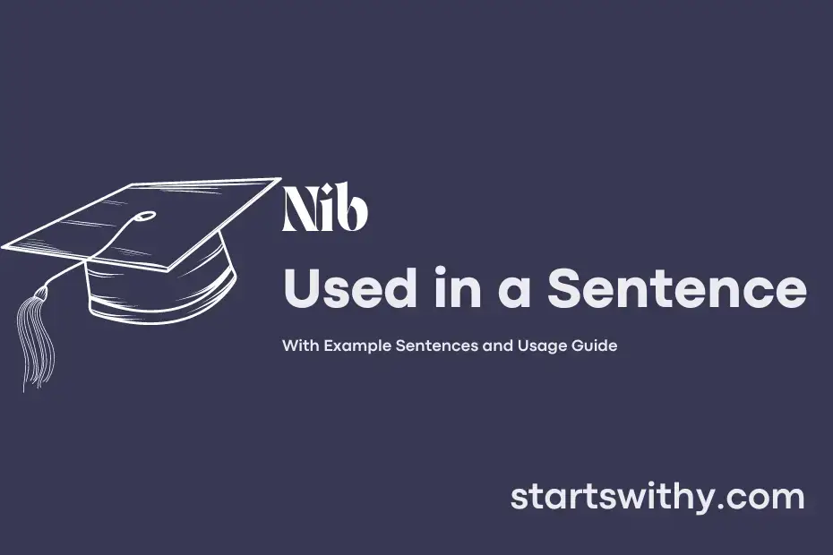 Sentence with Nib