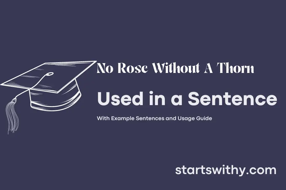 Sentence with No Rose Without A Thorn