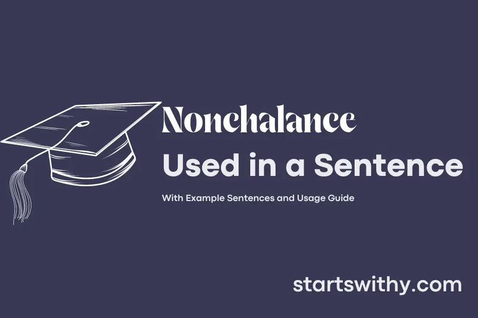 Sentence with Nonchalance