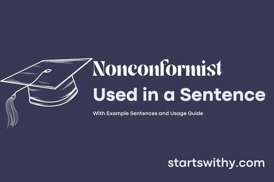 Sentence with Nonconformist