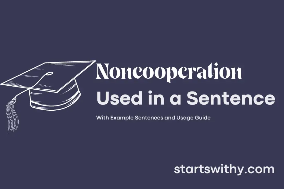 Sentence with Noncooperation