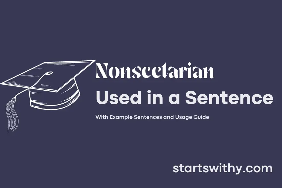 Sentence with Nonsectarian