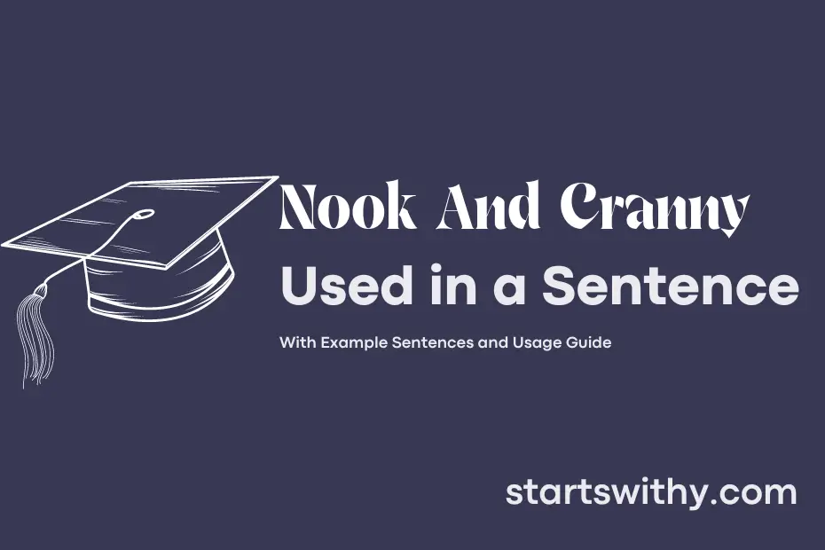 Sentence with Nook And Cranny
