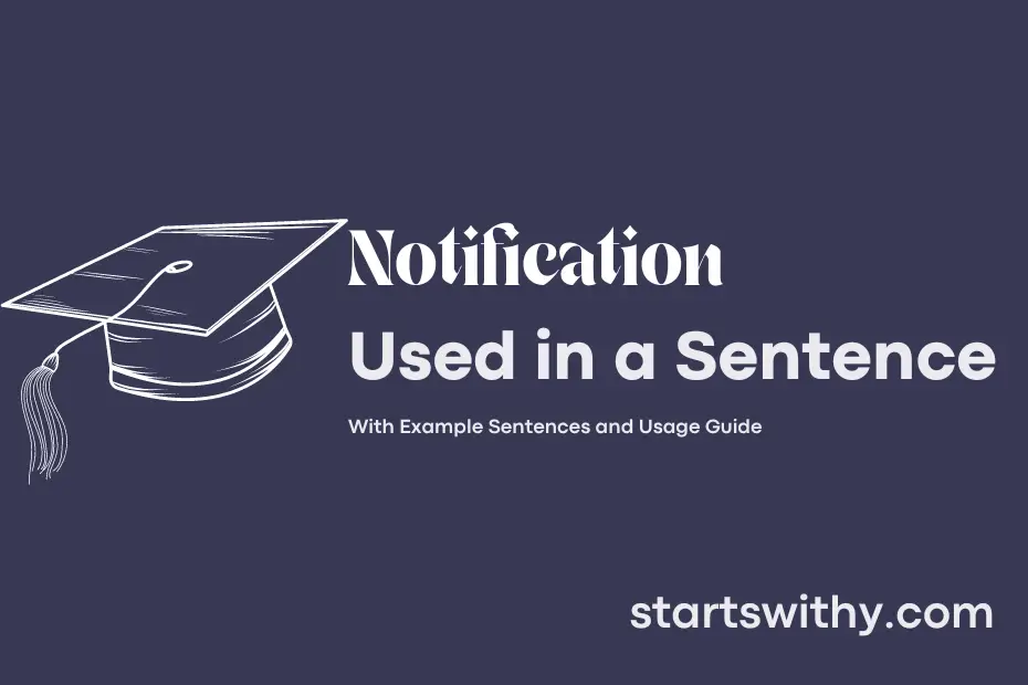 Sentence with Notification