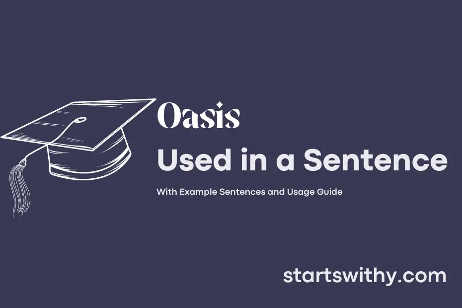 Sentence with Oasis