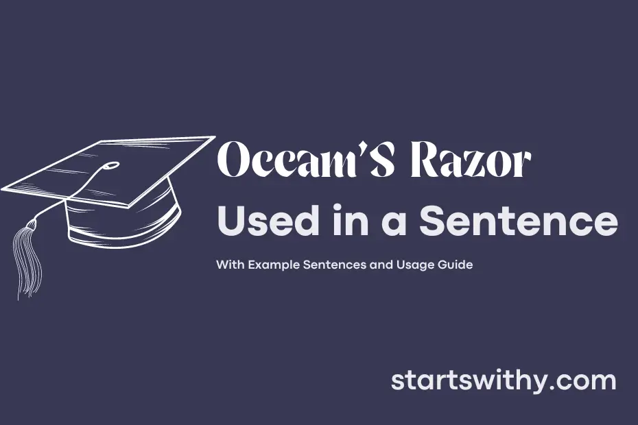 Sentence with Occam'S Razor