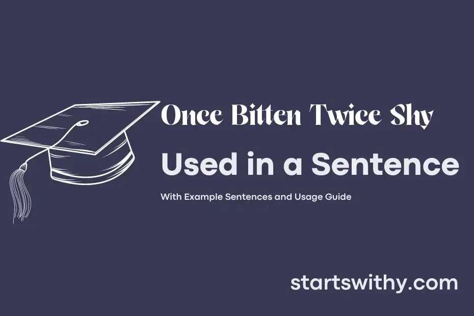 Sentence with Once Bitten Twice Shy