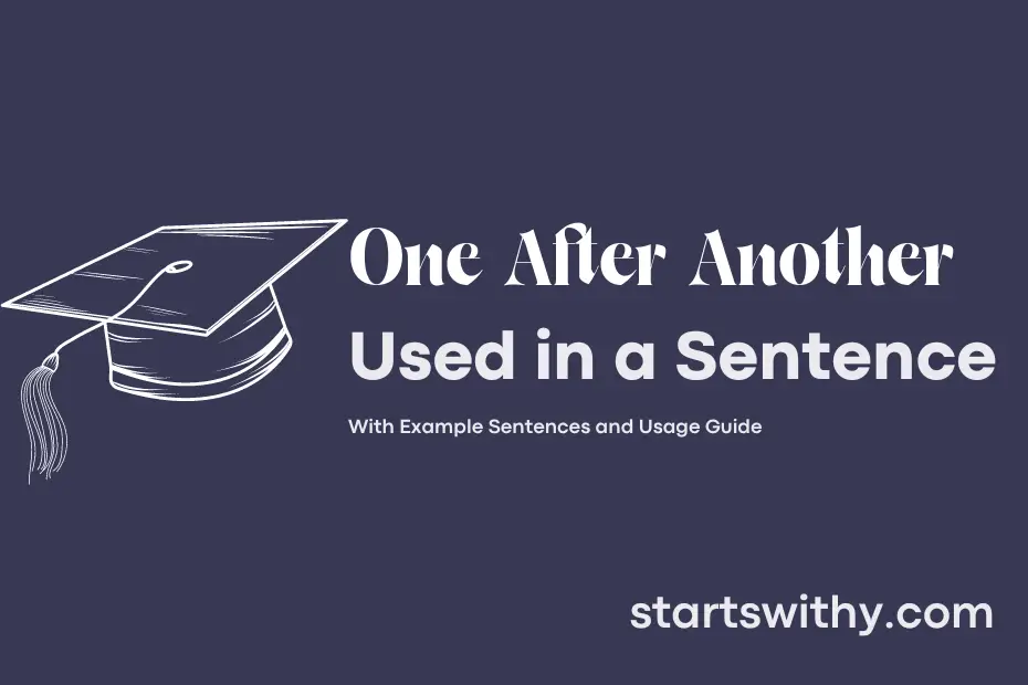 Sentence with One After Another